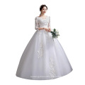 Factory Supply Cheap 2020 Newest Design V-neck floor length lace Brides Wedding dress